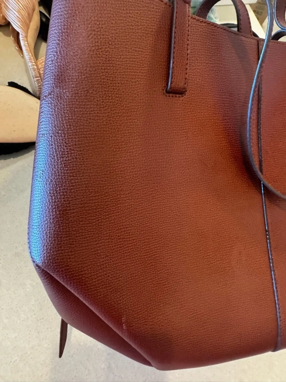 Polene CYME brown Leather Shoulder Bag - Picture 4 of 10